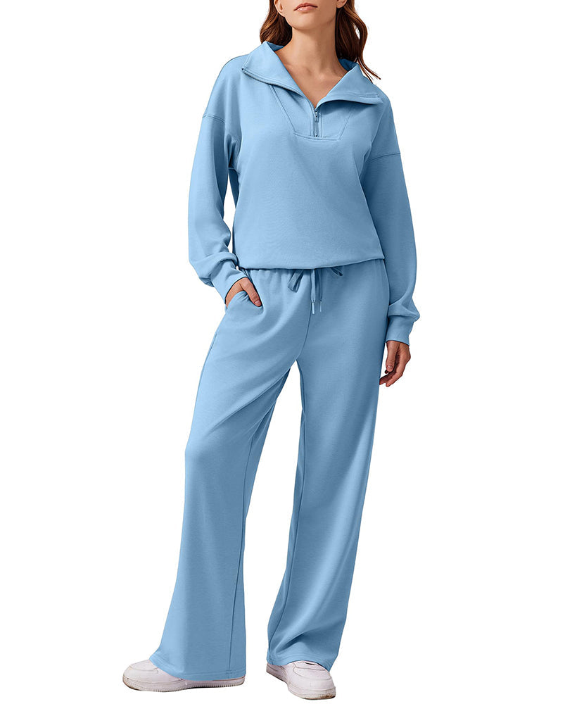 Athleisure 1/4 Zip 2 Piece Matching Set