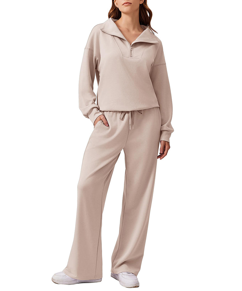 Athleisure 1/4 Zip 2 Piece Matching Set