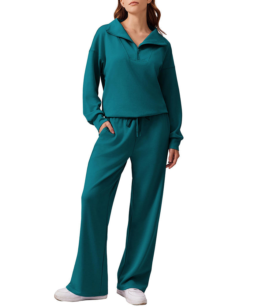 Athleisure 1/4 Zip 2 Piece Matching Set