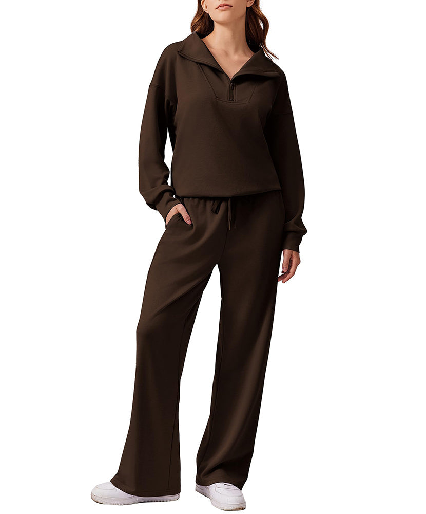 Athleisure 1/4 Zip 2 Piece Matching Set