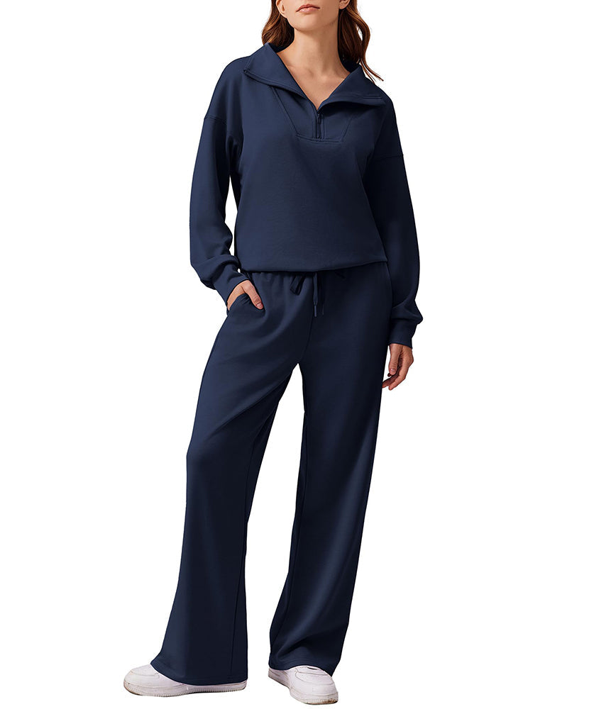 Athleisure 1/4 Zip 2 Piece Matching Set