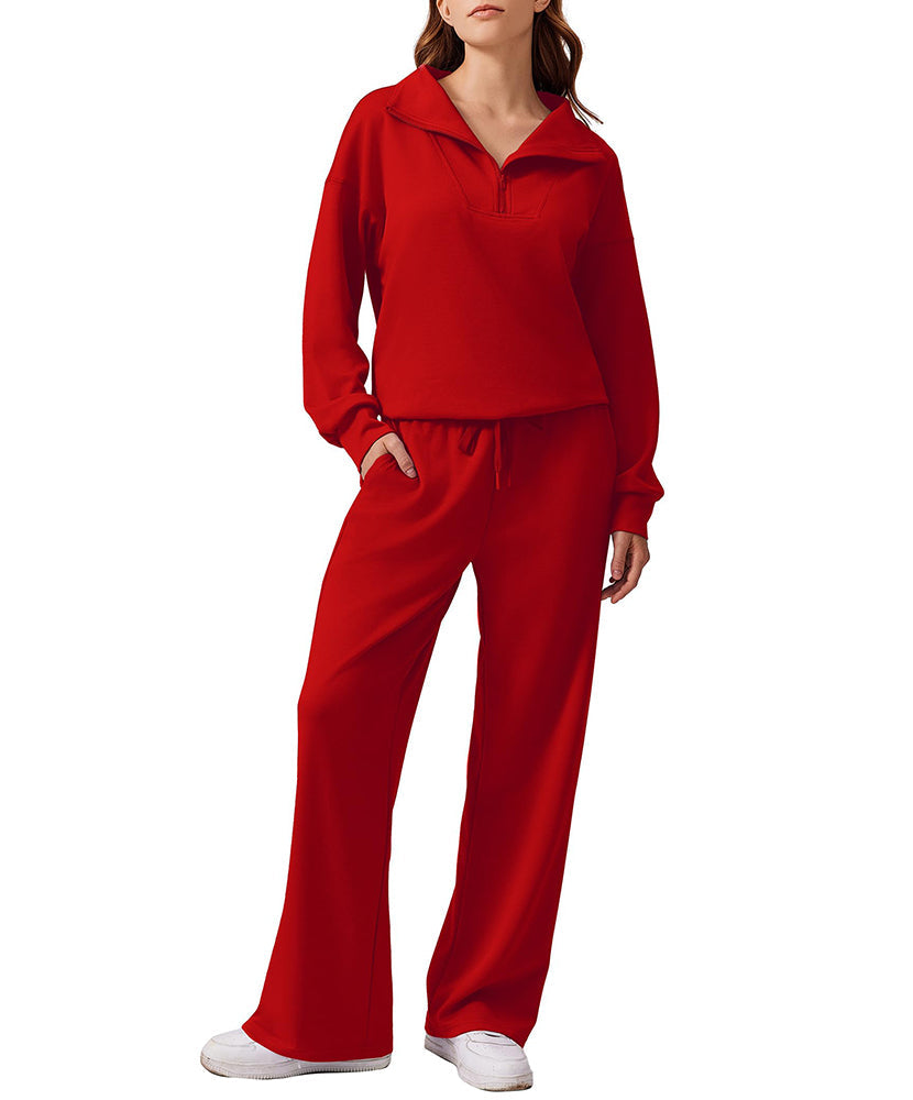 Athleisure 1/4 Zip 2 Piece Matching Set