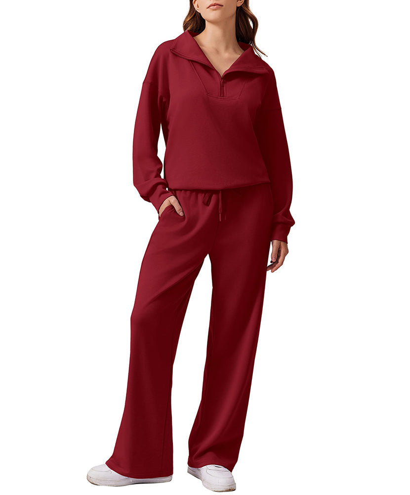 Athleisure 1/4 Zip 2 Piece Matching Set