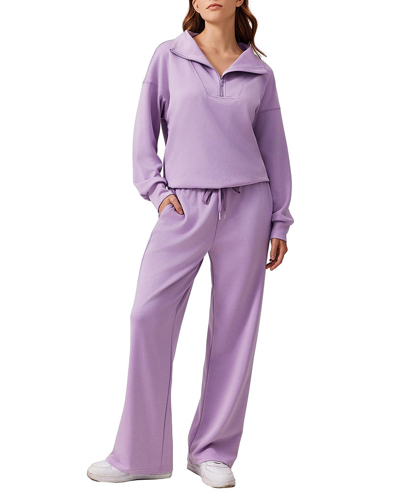 Athleisure 1/4 Zip 2 Piece Matching Set