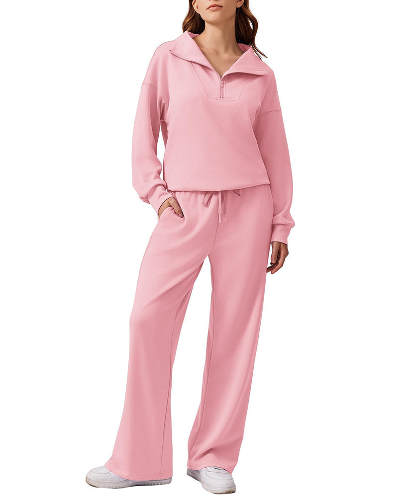Athleisure 1/4 Zip 2 Piece Matching Set