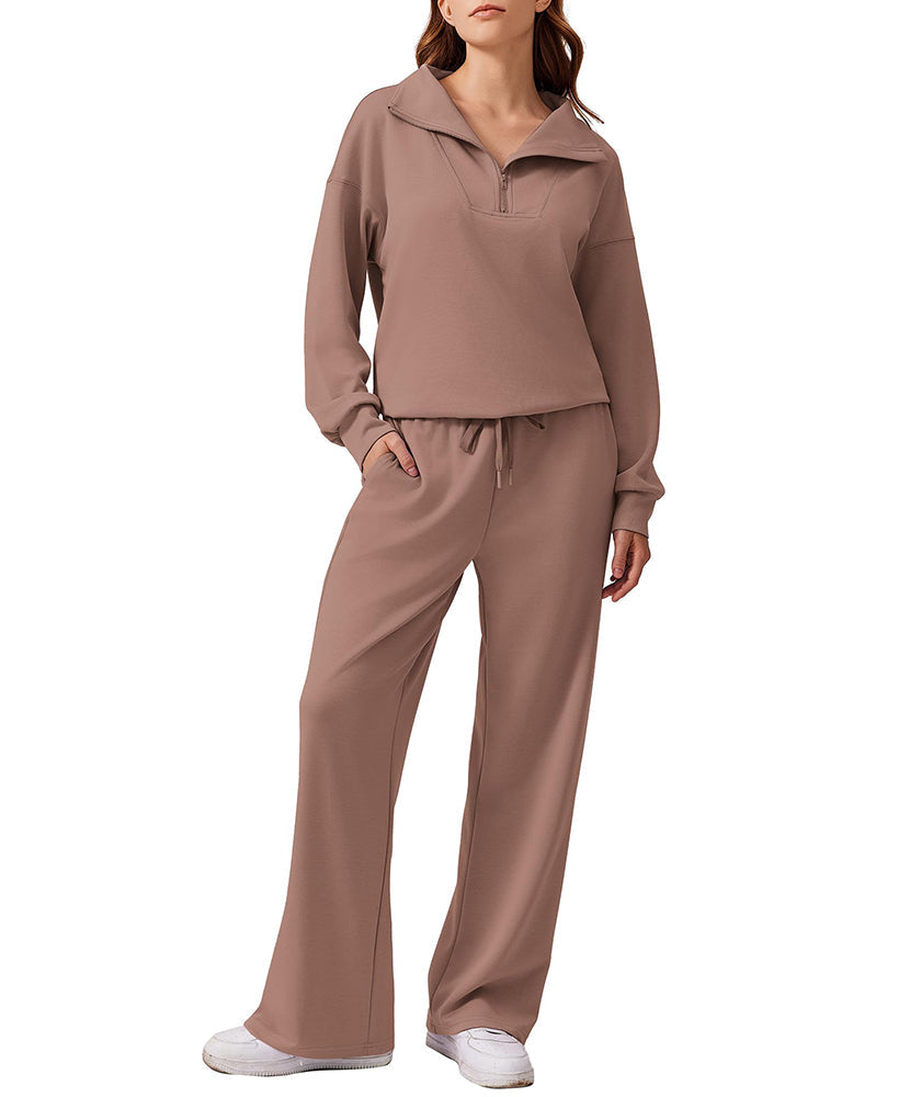 Athleisure 1/4 Zip 2 Piece Matching Set