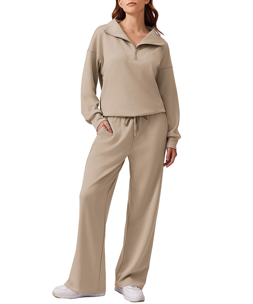 Athleisure 1/4 Zip 2 Piece Matching Set