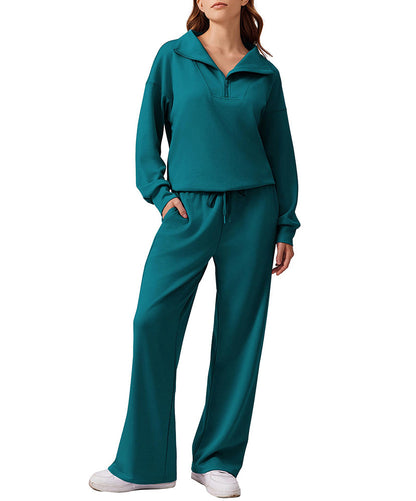 Athleisure 1/4 Zip 2 Piece Matching Set