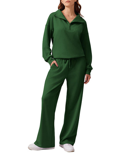 Athleisure 1/4 Zip 2 Piece Matching Set