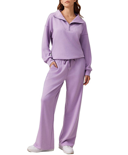 Athleisure 1/4 Zip 2 Piece Matching Set